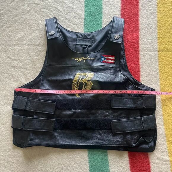 Vintage Ruff Ryders Leather Motorcycle Biker Vest 3XL-5XL DMX Big Pun Fat Joe - Picture 6 of 7